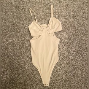 White Cutout Bodysuit